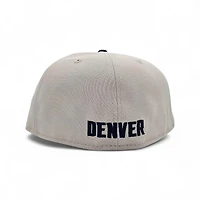 Denver Nuggets Stone Oceanside 2T Leon the Lab Pick Axe Patch Grey UV New Era 59FIFTY Fitted Hat