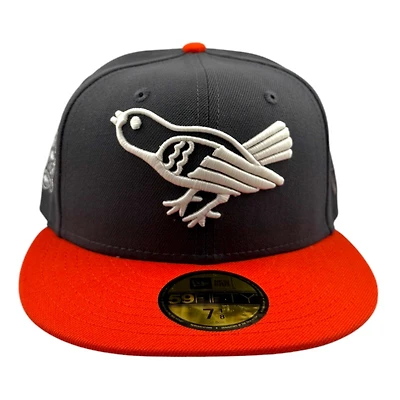 Baltimore Orioles Graphite and Orange "Monochrome Pack" Patch Grey UV New Era 59FIFTY Fitted Hat