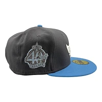 Los Angeles Angels Graphite and Blue "Monochrome Pack" 40th Anniversary Patch Grey UV New Era 59FIFTY Fitted Hat