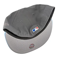 Los Angeles Angels Graphite and Blue "Monochrome Pack" 40th Anniversary Patch Grey UV New Era 59FIFTY Fitted Hat
