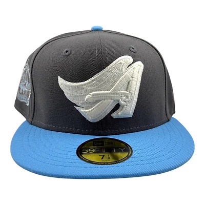 Los Angeles Angels Graphite and Blue "Monochrome Pack" 40th Anniversary Patch Grey UV New Era 59FIFTY Fitted Hat