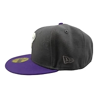 Arizona Diamondbacks Graphite and Purple "Monochrome Pack" 1998 Inaugural Patch Grey UV New Era 59FIFTY Fitted Hat
