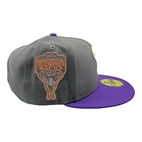 Arizona Diamondbacks Graphite and Purple "Monochrome Pack" 1998 Inaugural Patch Grey UV New Era 59FIFTY Fitted Hat