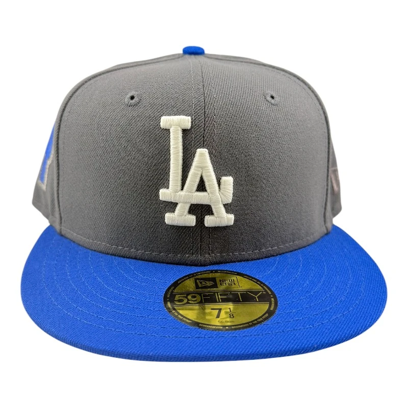 Los Angeles Dodgers Graphite and Royal "Monochrome Pack" Bicentennial Patch Grey UV New Era 59FIFTY Fitted Hat