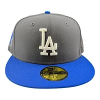 Los Angeles Dodgers Graphite and Royal "Monochrome Pack" Bicentennial Patch Grey UV New Era 59FIFTY Fitted Hat