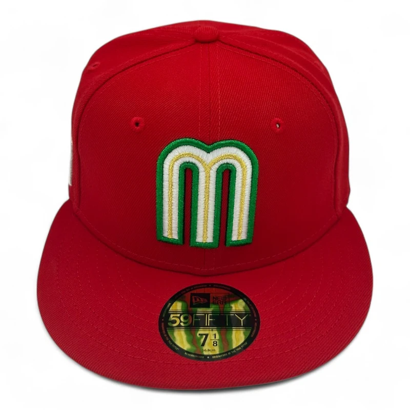 Mexico Scarlet Flag Side Patch Gray UV New Era 59FIFTY Fitted Hat