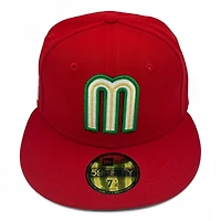 Mexico Scarlet Flag Side Patch Gray UV New Era 59FIFTY Fitted Hat