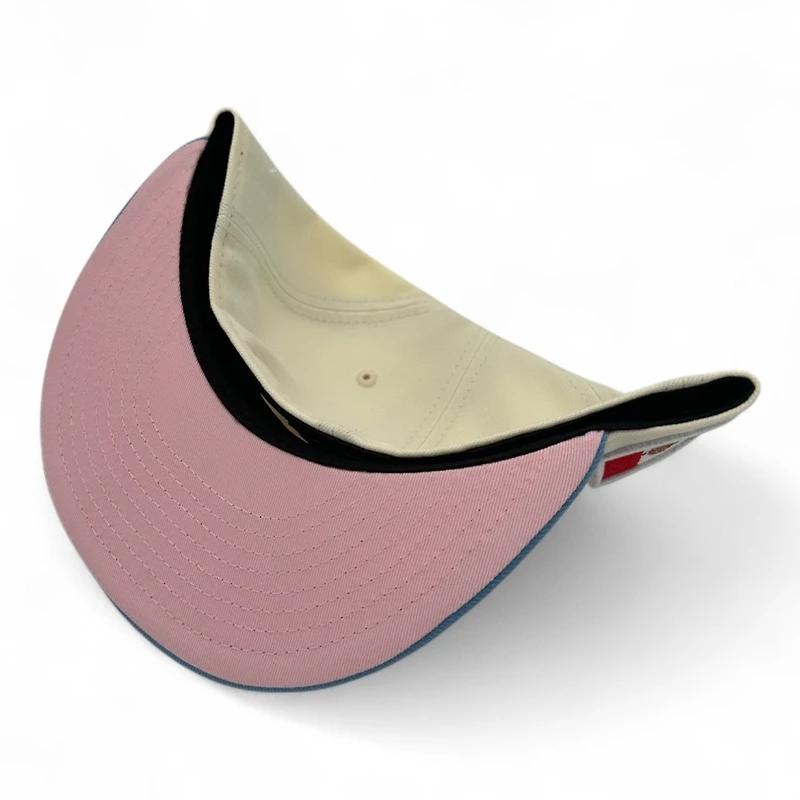 Mexico Chrome and Sky Blue Flag Side Patch Pink UV New Era 59FIFTY Fitted Hat