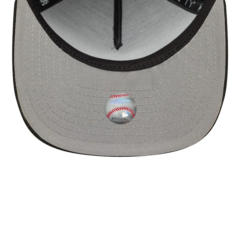 Los Angeles Dodgers Black Script Safety Pin New Era 59FIFTY A-Frame Fitted Hat