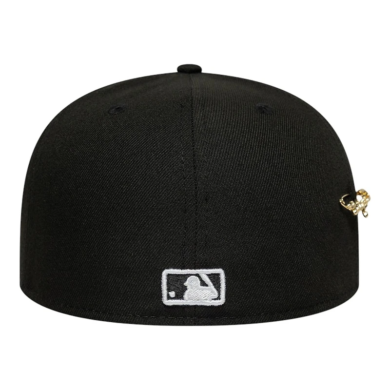 Los Angeles Dodgers Black Script Safety Pin New Era 59FIFTY A-Frame Fitted Hat
