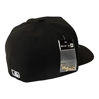 Los Angeles Dodgers Black Script Safety Pin New Era 59FIFTY A-Frame Fitted Hat