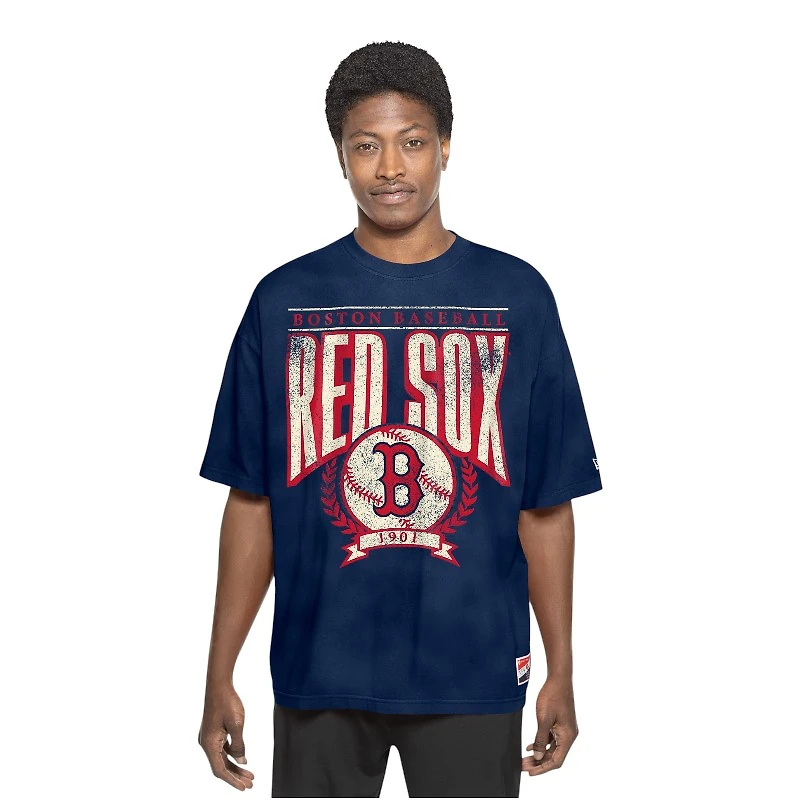 Boston Red Sox Navy Throwback New Era T-Shirt