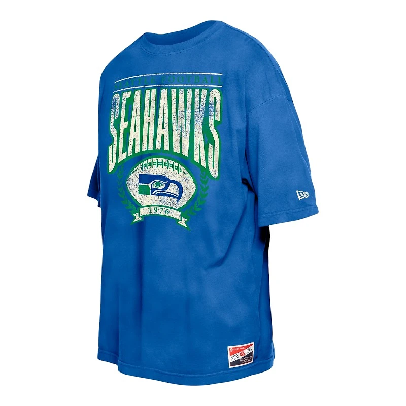 Seattle Seahawks Blue Throwback New Era T-Shirt