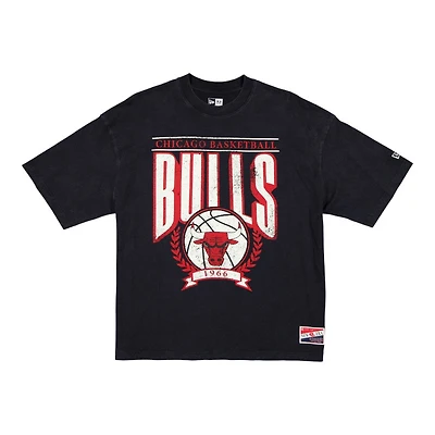 Chicago Bulls Black Throwback New Era T-Shirt