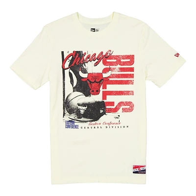 Chicago Bulls Cream Script Vintage New Era T-Shirt