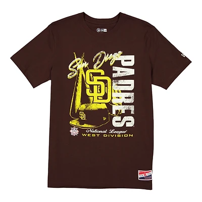 San Diego Padres Brown Script Vintage New Era T-Shirt