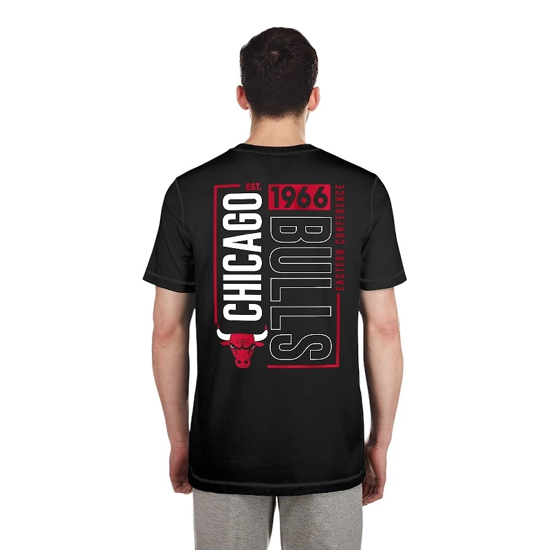 Chicago Bulls Black Wordmark New Era T-Shirt
