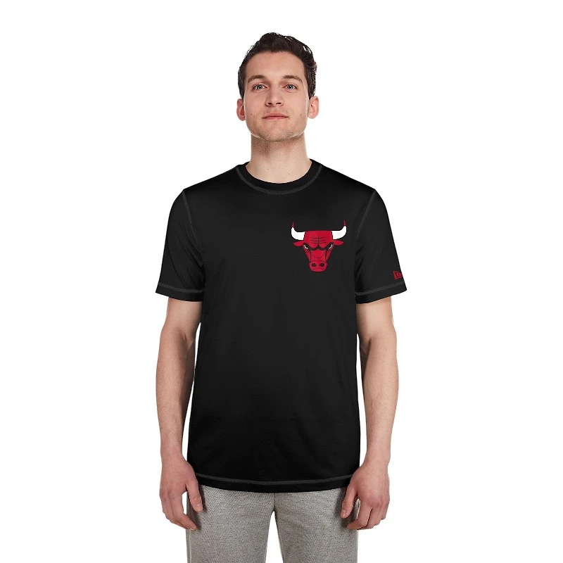 Chicago Bulls Black Wordmark New Era T-Shirt