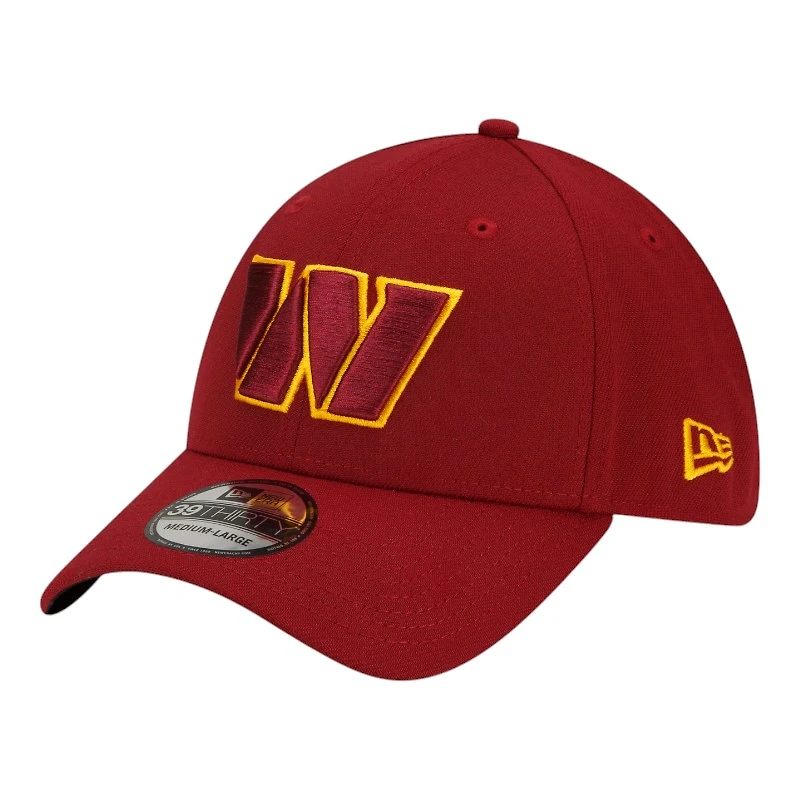 Washington Commanders Burgundy Basic New Era 39THIRTY Flex Fit Stretch Hat