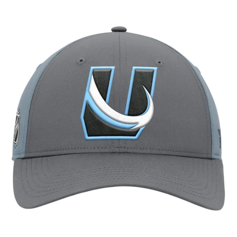 Utah Mammoth Gray "U" Tusk Logo Fanatics Adjustable Snapback Hat