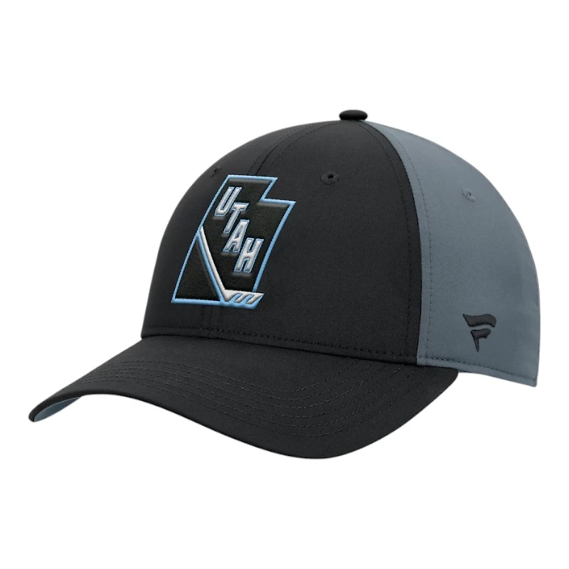 Utah Mammoth Black Secondary State Logo Fanatics Adjustable Snapback Hat