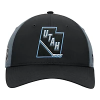 Utah Mammoth Black Secondary State Logo Fanatics Adjustable Snapback Hat