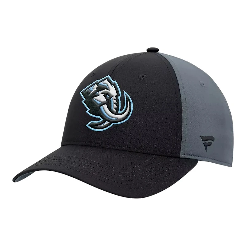 Utah Mammoth Black Primary Logo Fanatics Adjustable Snapback Hat