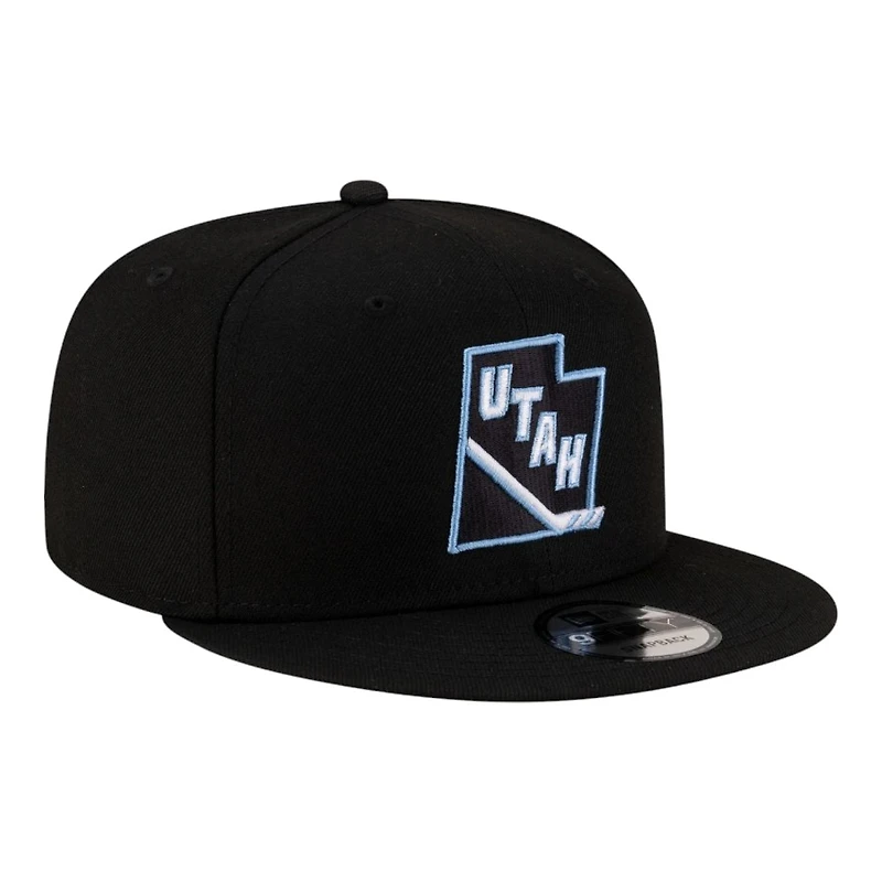 Utah Mammoth Black State Logo New Era 9FIFTY Snapback Hat
