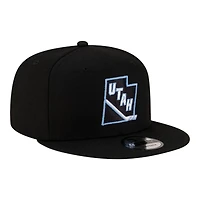 Utah Mammoth Black State Logo New Era 9FIFTY Snapback Hat