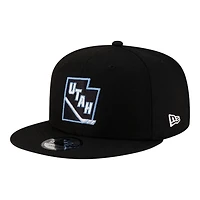 Utah Mammoth Black State Logo New Era 9FIFTY Snapback Hat