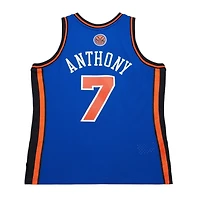 New York Knicks Carmelo Anthony Mitchell & Ness 2010-11 Hardwood Classics Swingman Player Royal Blue Jersey