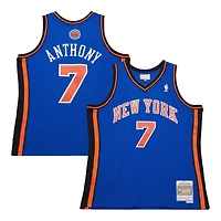 New York Knicks Carmelo Anthony Mitchell & Ness 2010-11 Hardwood Classics Swingman Player Royal Blue Jersey