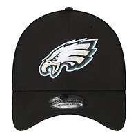 Philadelphia Eagles Black Basic New Era 39THIRTY Flex Fit Stretch Hat