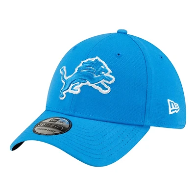 Detroit Lions Blue Basic New Era 39THIRTY Flex Fit Stretch Hat