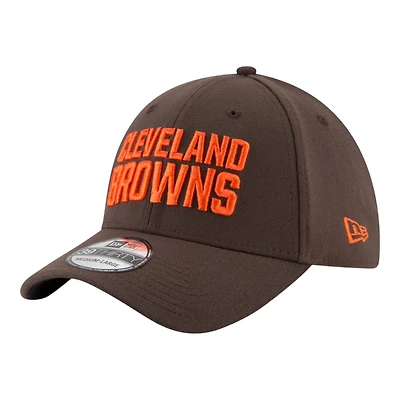 Cleveland Browns Brown Basic New Era 39THIRTY Flex Fit Stretch Hat