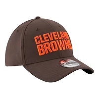 Cleveland Browns Brown Basic New Era 39THIRTY Flex Fit Stretch Hat