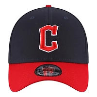 Cleveland Guardians Navy and Red Basic New Era 39THIRTY Flex Fit Stretch Hat