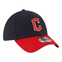Cleveland Guardians Navy and Red Basic New Era 39THIRTY Flex Fit Stretch Hat