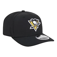 Pittsburgh Penguins Black Basic New Era 9SEVENTY Stretch-Snap Hat
