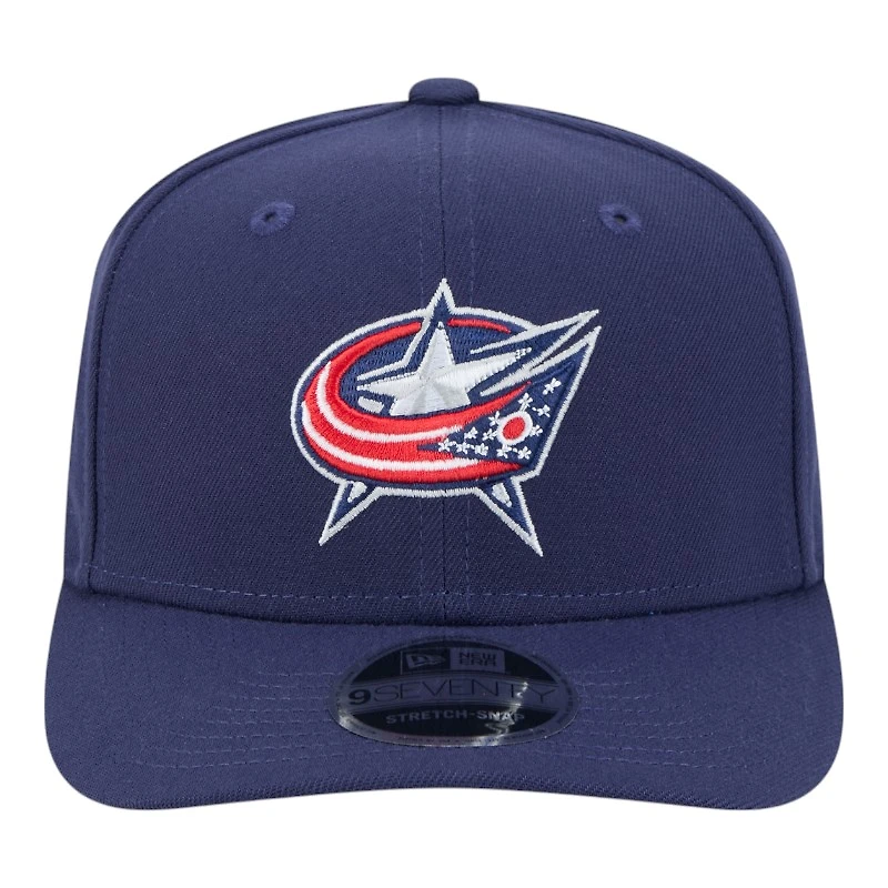 Colombus Blue Jackets Navy Basic New Era 9SEVENTY Stretch-Snap Hat