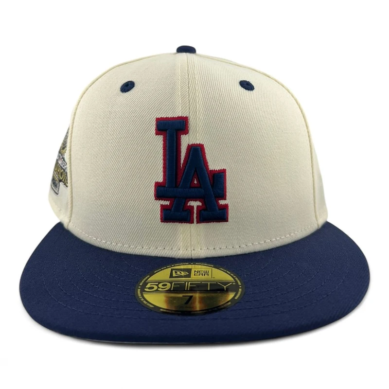 Los Angeles Dodgers Chrome and Navy "Summer Collection" 2024 WS Champions Patch Gray UV New Era 59FIFTY Fitted Hat