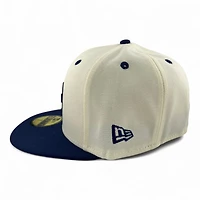 Los Angeles Dodgers Chrome and Navy "Summer Collection" 2024 WS Champions Patch Gray UV New Era 59FIFTY Fitted Hat