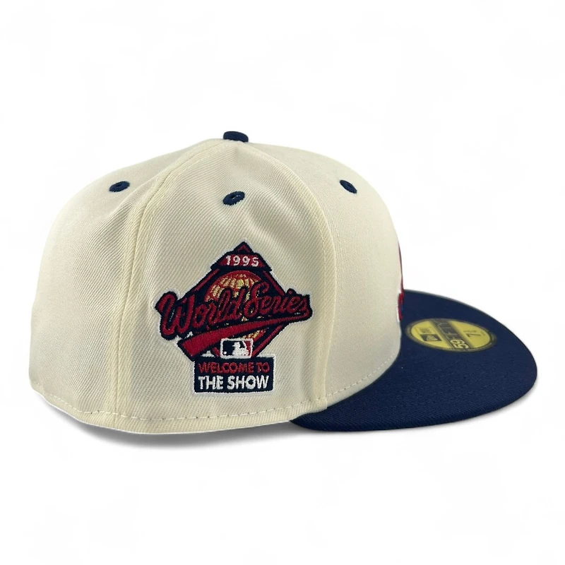 Atlanta Braves Chrome and Navy "Summer Collection" 1995 WS Patch Gray UV New Era 59FIFTY Fitted Hat