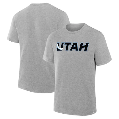 Utah Mammoth Heather Gray Secondary Logo Fanatics T-Shirt
