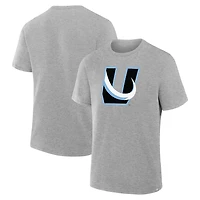 Utah Mammoth Heather Gray U Tusk Logo Fanatics T-Shirt