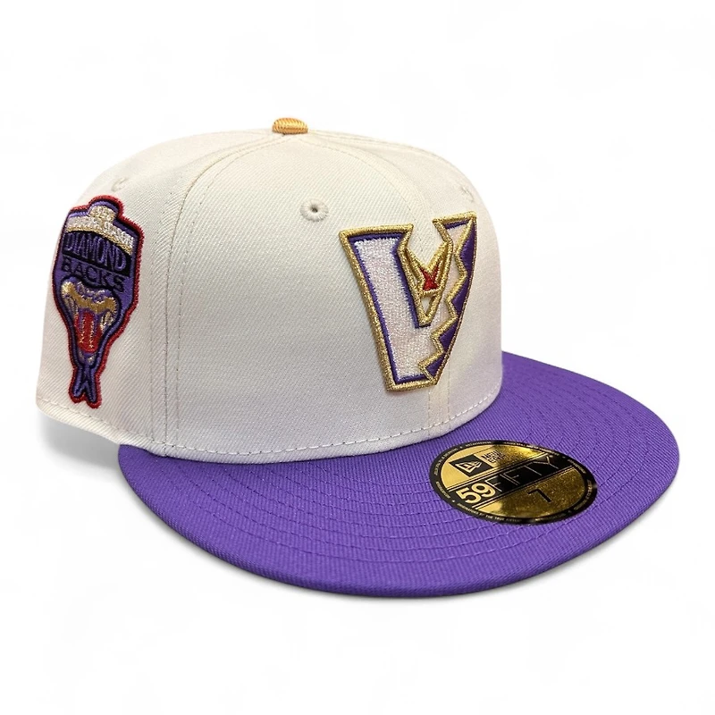 Arizona Diamondbacks Chrome and Purple 1998 Inaugural Patch Gray UV New Era 59FIFTY Fitted Hat
