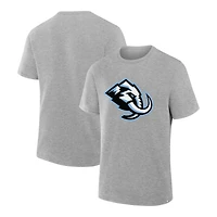 Utah Mammoth Heather Gray Primary Logo Fanatics Legacy T-Shirt