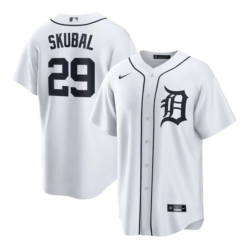 Detroit Tigers Tarik Skubal White Home Nike Replica Player Jersey