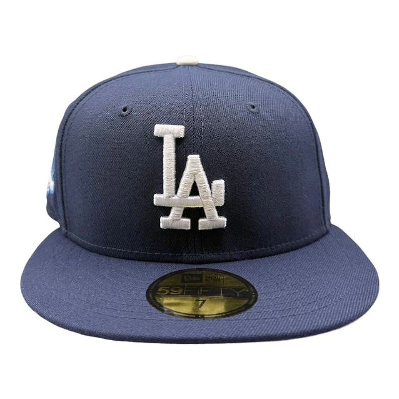 Los Angeles Dodgers Oceanblue 2024 World Series Champs Patch Grey UV New Era 59FIFTY Fitted Hat