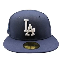 Los Angeles Dodgers Oceanblue 2024 World Series Champs Patch Grey UV New Era 59FIFTY Fitted Hat